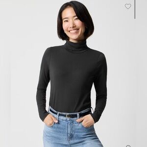 JCrew Factory Tissue Turtleneck in Black